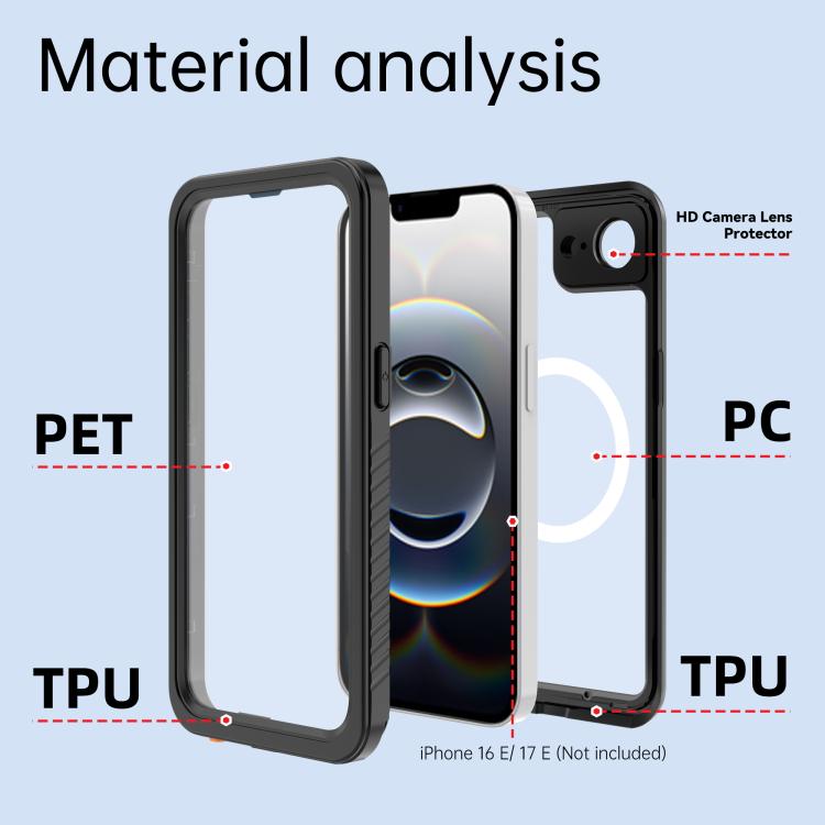 Custodia magnetica impermeabile per telefono RedPepper, For iPhone 17e / 16e
