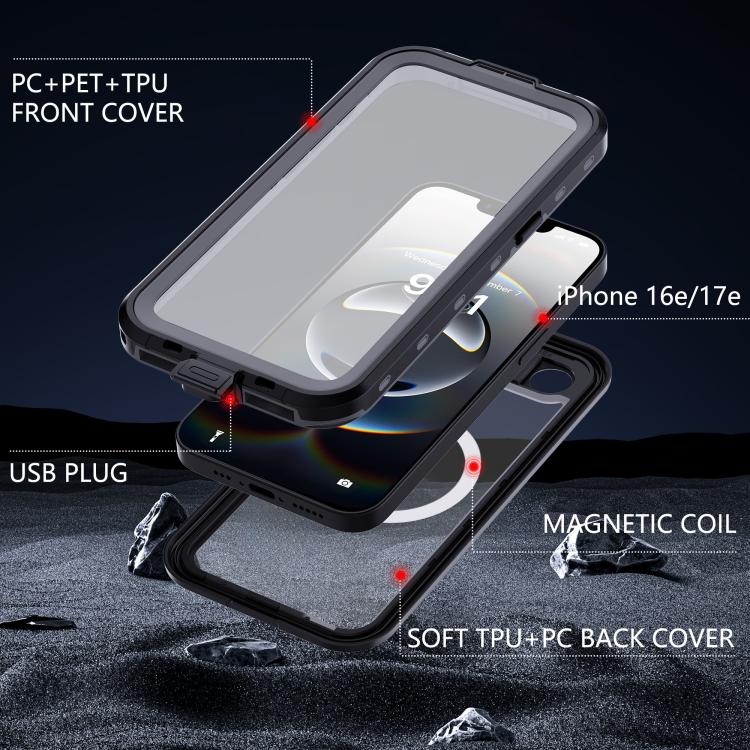 Custodia per telefono robusta magnetica RedPepper A Style, For iPhone 17e / 16e