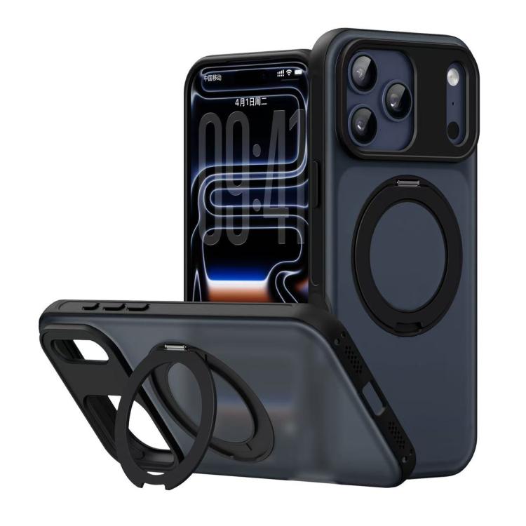 Custodia magnetica per telefono con supporto girevole in stile Alpha., For iPhone 17 Pro Max, For iPhone 17 Pro