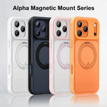 Custodia magnetica per telefono con supporto girevole in stile Alpha., For iPhone 17 Pro Max, For iPhone 17 Pro