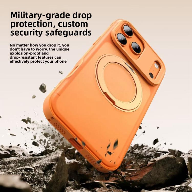 Custodia magnetica per telefono con supporto girevole in stile Alpha., For iPhone 17 Pro Max, For iPhone 17 Pro