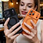 Custodia magnetica per telefono con supporto girevole in stile Alpha., For iPhone 17 Pro Max, For iPhone 17 Pro