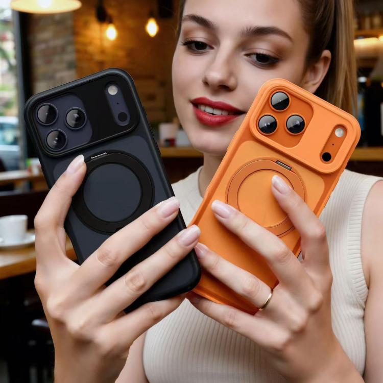 Custodia magnetica per telefono con supporto girevole in stile Alpha., For iPhone 17 Pro Max, For iPhone 17 Pro
