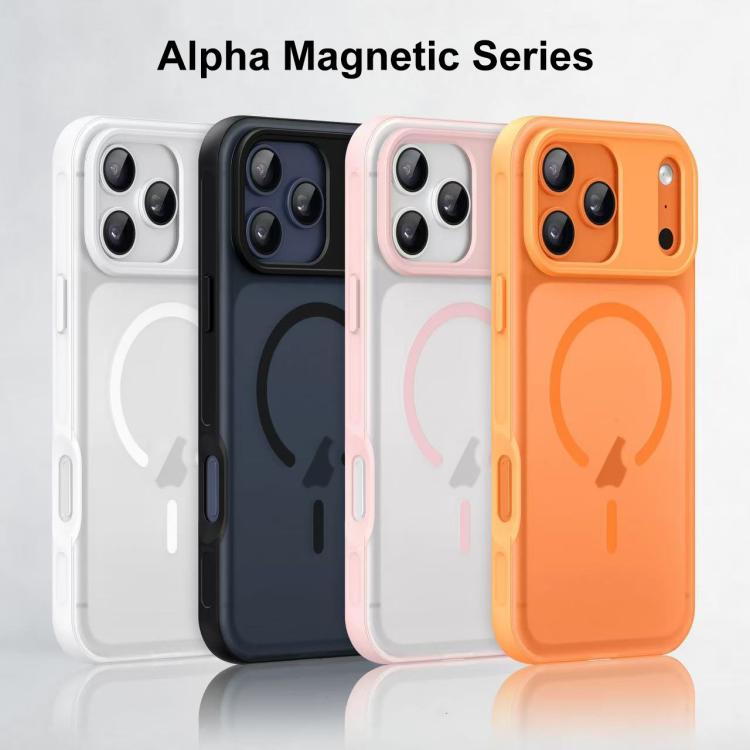 Custodia magnetica per telefono Alpha-style con effetto pelle, For iPhone 17 Pro Max, For iPhone 17 Pro