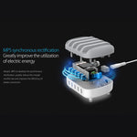 Stazione di ricarica intelligente ORICO DUK-5P da 40 W con 5 porte USB e supporto, US Plug, UK Plug, AU Plug