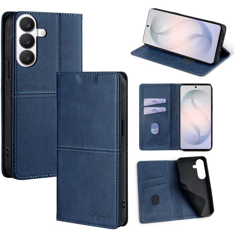 Custodia magnetica per telefono in pelle con texture mucca, For Samsung Galaxy S26+ 5G, For Samsung Galaxy S26 Ultra 5G, For Samsung Galaxy S26 5G