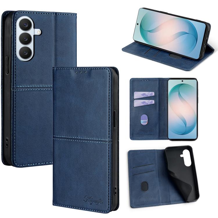 Custodia magnetica per telefono in pelle con texture mucca, For Samsung Galaxy S26+ 5G, For Samsung Galaxy S26 Ultra 5G, For Samsung Galaxy S26 5G
