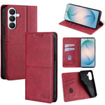 Custodia magnetica per telefono in pelle con texture mucca, For Samsung Galaxy S26+ 5G, For Samsung Galaxy S26 Ultra 5G, For Samsung Galaxy S26 5G