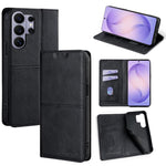 Custodia magnetica per telefono in pelle con texture mucca, For Samsung Galaxy S26+ 5G, For Samsung Galaxy S26 Ultra 5G, For Samsung Galaxy S26 5G