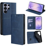 Custodia magnetica per telefono in pelle con texture mucca, For Samsung Galaxy S26+ 5G, For Samsung Galaxy S26 Ultra 5G, For Samsung Galaxy S26 5G