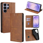 Custodia magnetica per telefono in pelle con texture mucca, For Samsung Galaxy S26+ 5G, For Samsung Galaxy S26 Ultra 5G, For Samsung Galaxy S26 5G