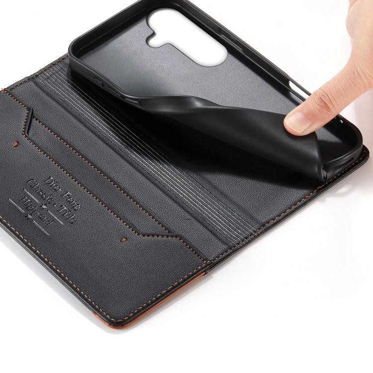 Custodia per telefono Dierfeng in ecopelle con magnete e RFID ad alta resistenza, For Samsung Galaxy S26 5G, For Samsung Galaxy S25 FE 5G, For Samsung Galaxy S25 Edge 5G, For Samsung Galaxy S25 / S24 5G