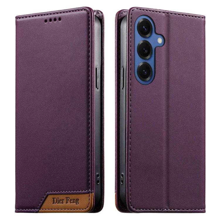 Custodia per telefono Dierfeng in ecopelle con magnete e RFID ad alta resistenza, For Samsung Galaxy S26 5G, For Samsung Galaxy S25 FE 5G, For Samsung Galaxy S25 Edge 5G, For Samsung Galaxy S25 / S24 5G