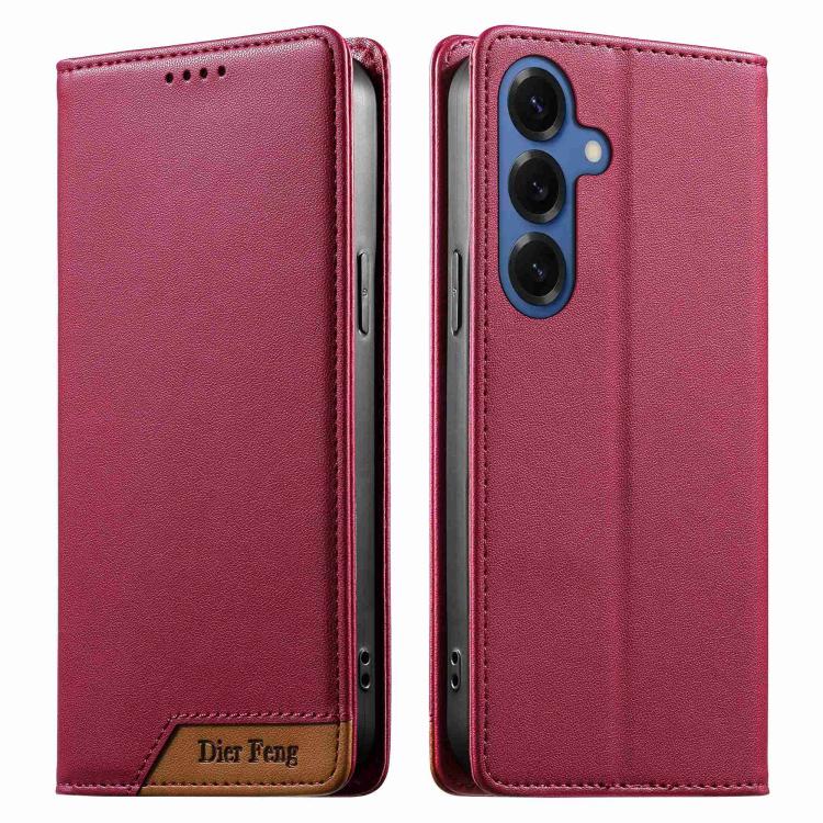Custodia per telefono Dierfeng in ecopelle con magnete e RFID ad alta resistenza, For Galaxy S26 FE 5G, For Samsung Galaxy S26+ 5G, For Samsung Galaxy S26 Edge 5G, For Samsung Galaxy S26 Ultra 5G