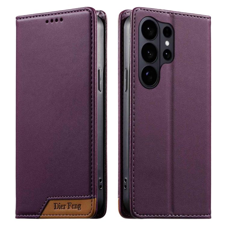 Custodia per telefono Dierfeng in ecopelle con magnete e RFID ad alta resistenza, For Galaxy S26 FE 5G, For Samsung Galaxy S26+ 5G, For Samsung Galaxy S26 Edge 5G, For Samsung Galaxy S26 Ultra 5G