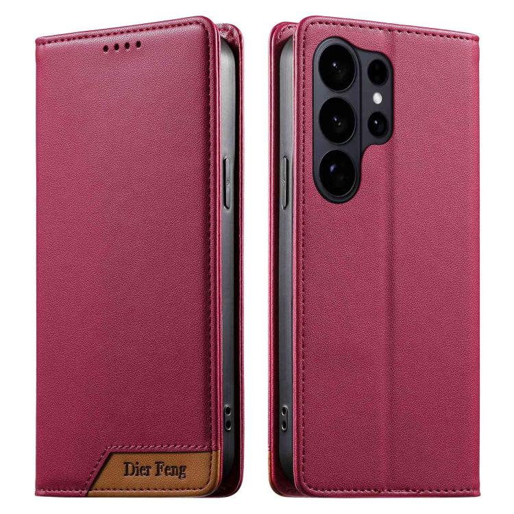 Custodia per telefono Dierfeng in ecopelle con magnete e RFID ad alta resistenza, For Galaxy S26 FE 5G, For Samsung Galaxy S26+ 5G, For Samsung Galaxy S26 Edge 5G, For Samsung Galaxy S26 Ultra 5G