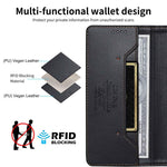 Custodia per telefono Dierfeng in ecopelle con magnete e RFID ad alta resistenza, For Samsung Galaxy S25+ / S24+ 5G, For Samsung Galaxy S25 Ultra 5G, For Samsung Galaxy S24 FE 5G, For Samsung Galaxy S24 Ultra 5G