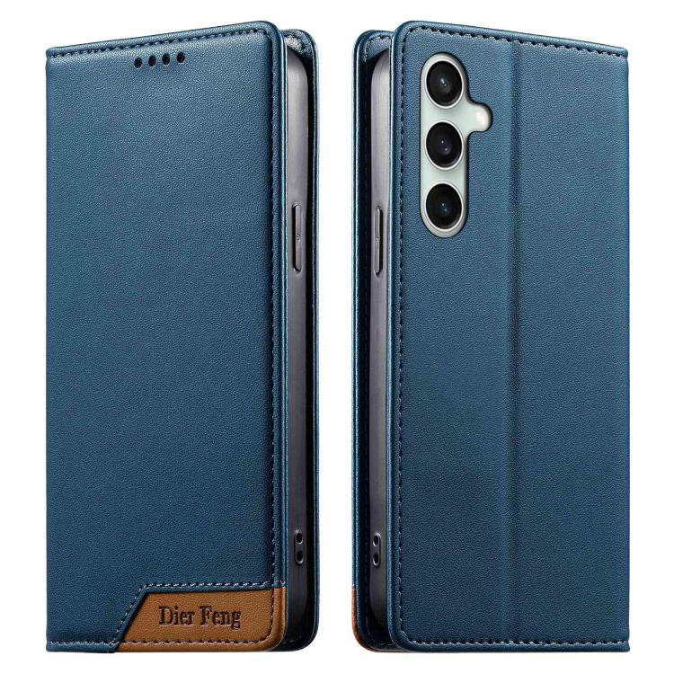 Custodia per telefono Dierfeng in ecopelle con magnete e RFID ad alta resistenza, For Samsung Galaxy S25+ / S24+ 5G, For Samsung Galaxy S25 Ultra 5G, For Samsung Galaxy S24 FE 5G, For Samsung Galaxy S24 Ultra 5G