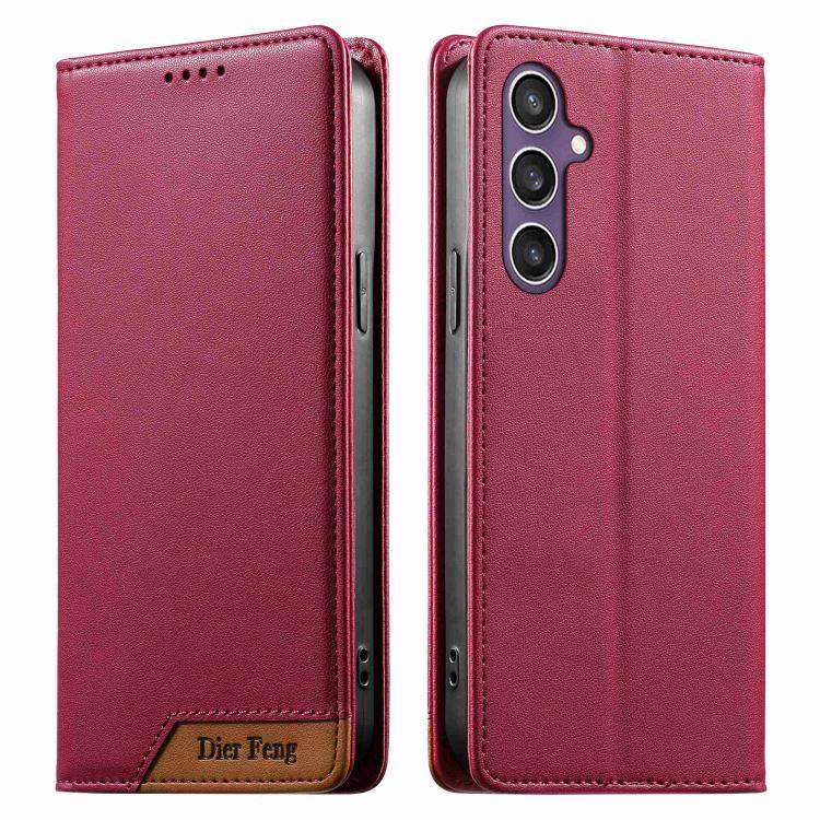 Custodia per telefono Dierfeng in ecopelle con magnete e RFID ad alta resistenza, For Samsung Galaxy S23 FE 5G, For Samsung Galaxy S23 Ultra 5G, For Samsung Galaxy S23+ 5G, For Samsung Galaxy S23 5G