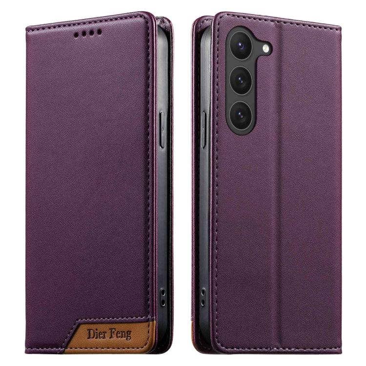 Custodia per telefono Dierfeng in ecopelle con magnete e RFID ad alta resistenza, For Samsung Galaxy S23 FE 5G, For Samsung Galaxy S23 Ultra 5G, For Samsung Galaxy S23+ 5G, For Samsung Galaxy S23 5G