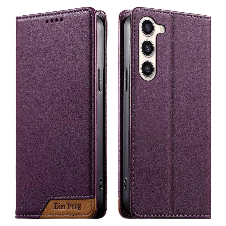 Custodia per telefono Dierfeng in ecopelle con magnete e RFID ad alta resistenza, For Samsung Galaxy S23 FE 5G, For Samsung Galaxy S23 Ultra 5G, For Samsung Galaxy S23+ 5G, For Samsung Galaxy S23 5G