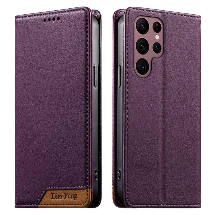 Custodia per telefono Dierfeng in ecopelle con magnete e RFID ad alta resistenza, For Samsung Galaxy S20 FE, For Samsung Galaxy S22 Ultra 5G, For Samsung Galaxy S22+ 5G, For Samsung Galaxy S22 5G
