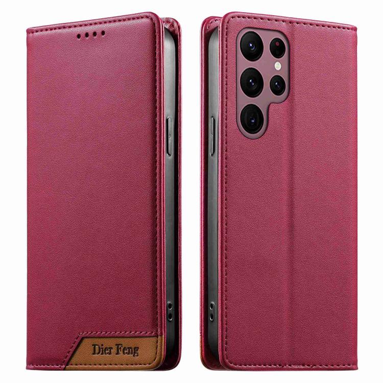 Custodia per telefono Dierfeng in ecopelle con magnete e RFID ad alta resistenza, For Samsung Galaxy S20 FE, For Samsung Galaxy S22 Ultra 5G, For Samsung Galaxy S22+ 5G, For Samsung Galaxy S22 5G