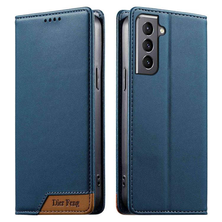 Custodia per telefono Dierfeng in ecopelle con magnete e RFID ad alta resistenza, For Samsung Galaxy S21 FE 5G, For Samsung Galaxy S21 5G, For Samsung Galaxy S21+ 5G, For Samsung Galaxy S21 Ultra 5G