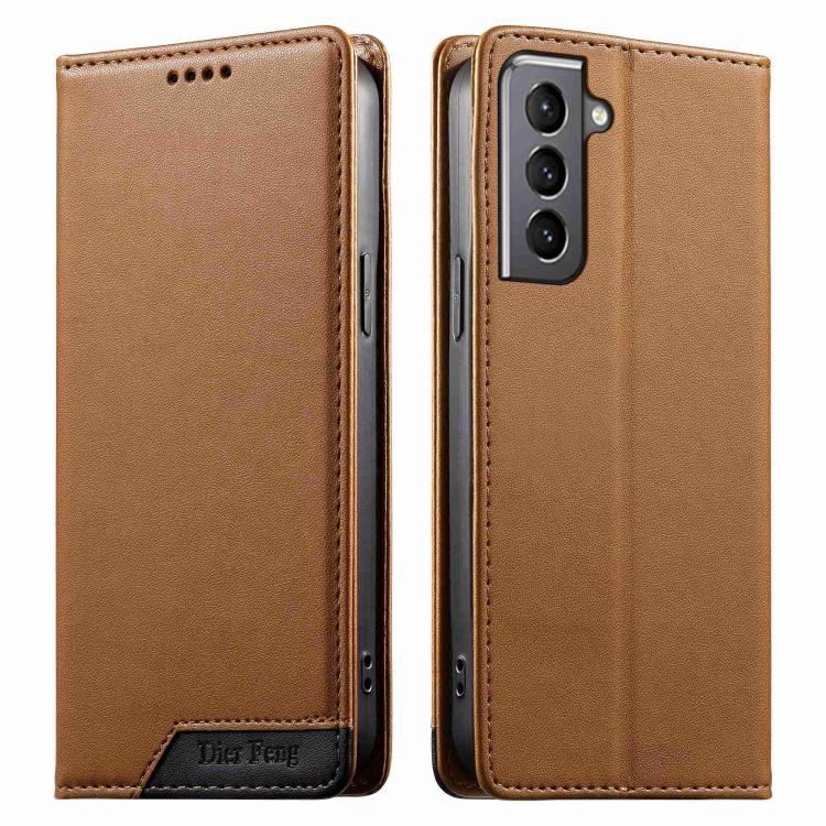 Custodia per telefono Dierfeng in ecopelle con magnete e RFID ad alta resistenza, For Samsung Galaxy S21 FE 5G, For Samsung Galaxy S21 5G, For Samsung Galaxy S21+ 5G, For Samsung Galaxy S21 Ultra 5G
