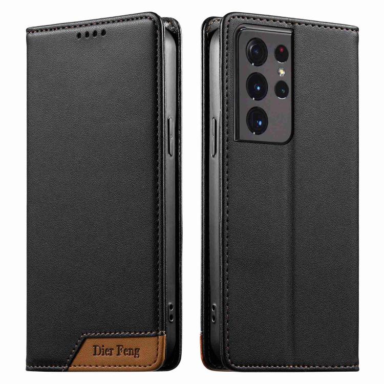 Custodia per telefono Dierfeng in ecopelle con magnete e RFID ad alta resistenza, For Samsung Galaxy S21 FE 5G, For Samsung Galaxy S21 5G, For Samsung Galaxy S21+ 5G, For Samsung Galaxy S21 Ultra 5G