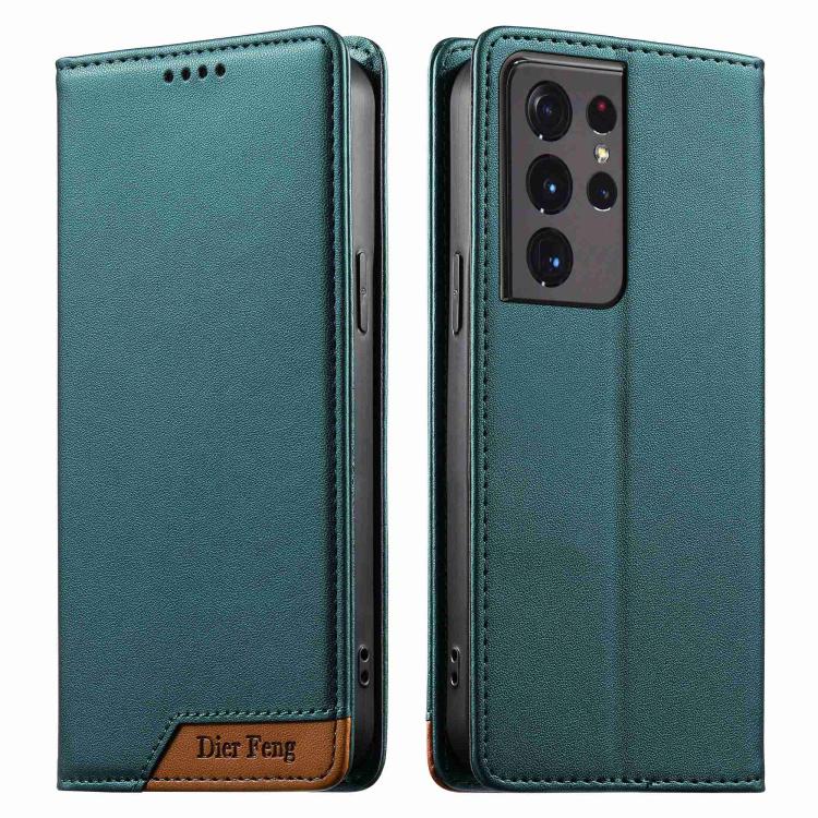 Custodia per telefono Dierfeng in ecopelle con magnete e RFID ad alta resistenza, For Samsung Galaxy S21 FE 5G, For Samsung Galaxy S21 5G, For Samsung Galaxy S21+ 5G, For Samsung Galaxy S21 Ultra 5G