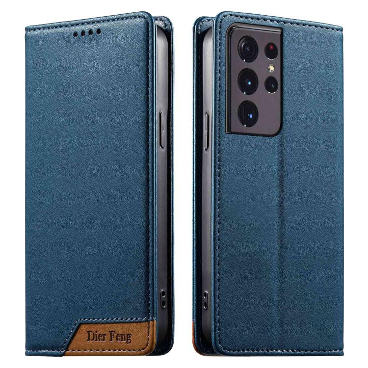 Custodia per telefono Dierfeng in ecopelle con magnete e RFID ad alta resistenza, For Samsung Galaxy S21 FE 5G, For Samsung Galaxy S21 5G, For Samsung Galaxy S21+ 5G, For Samsung Galaxy S21 Ultra 5G