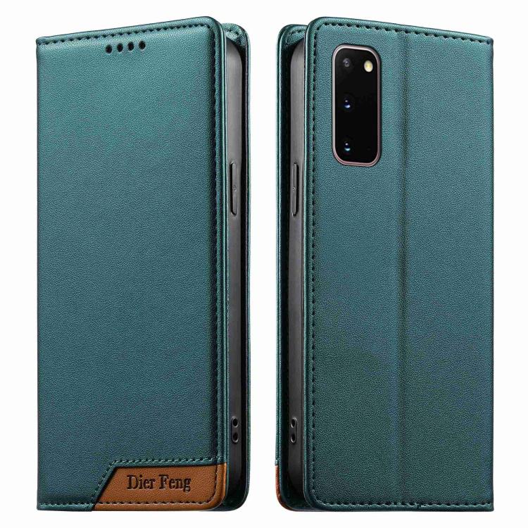 Custodia per telefono Dierfeng in ecopelle con magnete e RFID ad alta resistenza, For Samsung Galaxy S20 Ultra, For Samsung Galaxy S20, For Samsung Galaxy S20+