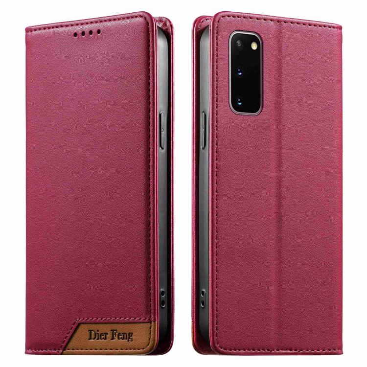 Custodia per telefono Dierfeng in ecopelle con magnete e RFID ad alta resistenza, For Samsung Galaxy S20 Ultra, For Samsung Galaxy S20, For Samsung Galaxy S20+