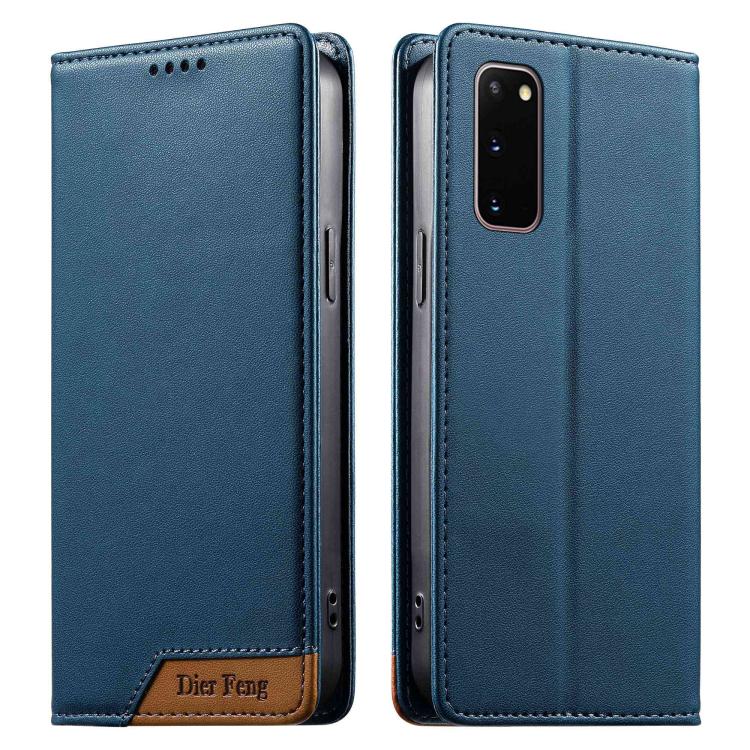Custodia per telefono Dierfeng in ecopelle con magnete e RFID ad alta resistenza, For Samsung Galaxy S20 Ultra, For Samsung Galaxy S20, For Samsung Galaxy S20+