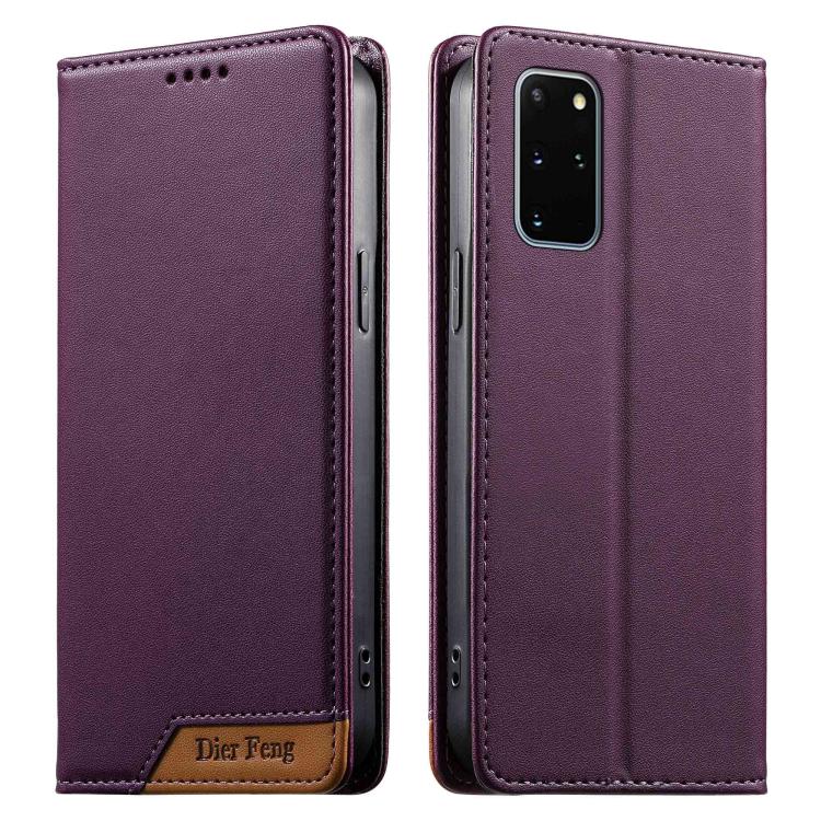Custodia per telefono Dierfeng in ecopelle con magnete e RFID ad alta resistenza, For Samsung Galaxy S20 Ultra, For Samsung Galaxy S20, For Samsung Galaxy S20+