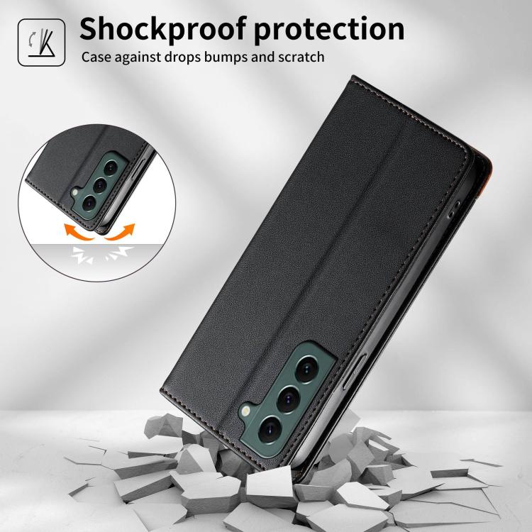 Custodia per telefono Dierfeng in ecopelle con magnete e RFID ad alta resistenza, For Samsung Galaxy S21 FE 5G, For Samsung Galaxy S21 5G, For Samsung Galaxy S21+ 5G, For Samsung Galaxy S21 Ultra 5G