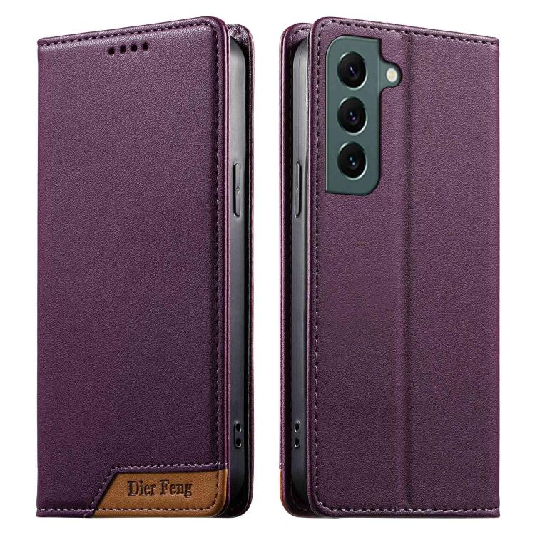 Custodia per telefono Dierfeng in ecopelle con magnete e RFID ad alta resistenza, For Samsung Galaxy S21 FE 5G, For Samsung Galaxy S21 5G, For Samsung Galaxy S21+ 5G, For Samsung Galaxy S21 Ultra 5G