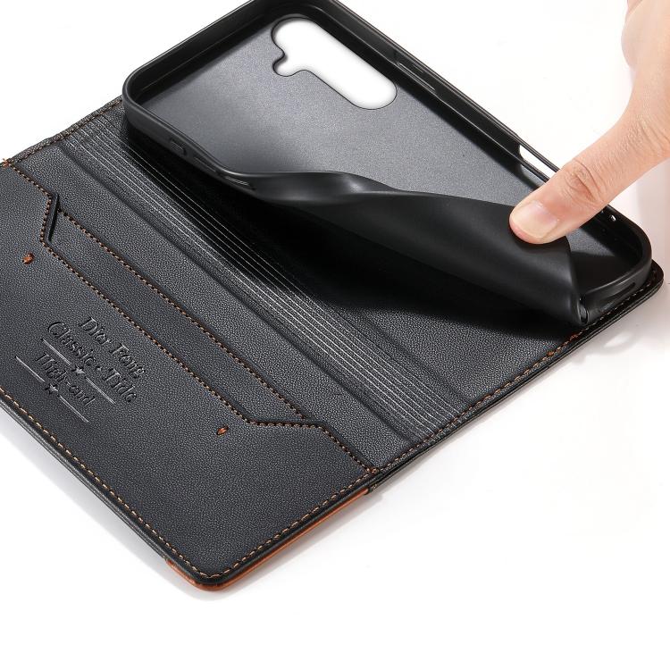 Custodia per telefono Dierfeng in ecopelle con magnete e RFID ad alta resistenza, For Galaxy S26 FE 5G, For Samsung Galaxy S26+ 5G, For Samsung Galaxy S26 Edge 5G, For Samsung Galaxy S26 Ultra 5G