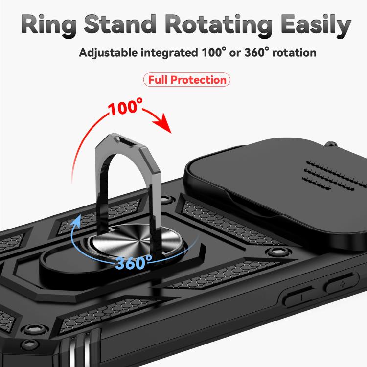 Custodia magnetica per telefono XDcase con anello scorrevole per fotocamera., For iPhone 17 Pro Max, For iPhone 17 Pro, For iPhone 17, For iPhone Air