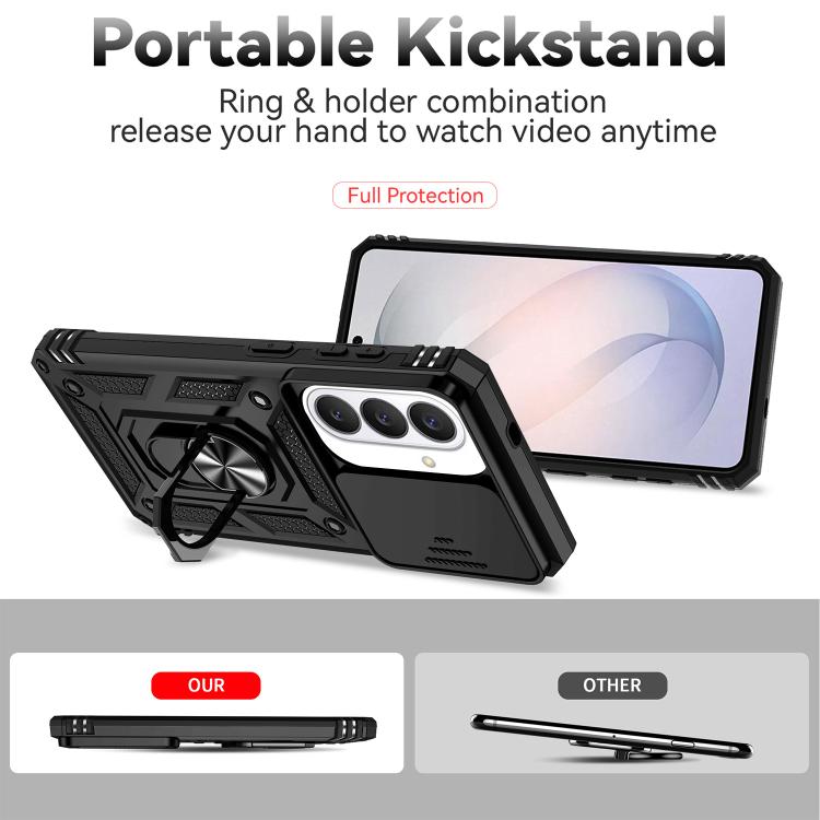 Custodia magnetica per telefono XDcase con anello scorrevole per fotocamera., For Samsung Galaxy S26+ 5G, For Samsung Galaxy S26 Ultra 5G, For Samsung Galaxy S26 5G