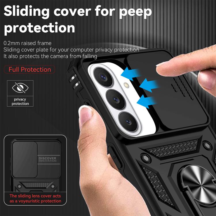 Custodia magnetica per telefono XDcase con anello scorrevole per fotocamera., For Samsung Galaxy S26+ 5G, For Samsung Galaxy S26 Ultra 5G, For Samsung Galaxy S26 5G
