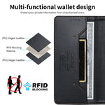Custodia per telefono Dierfeng in ecopelle con magnete e RFID ad alta resistenza, For iPhone 14 Pro Max, For iPhone SE 2022 / SE 2020 / 8 / 7, For iPhone 13 Pro Max, For iPhone 13 Pro