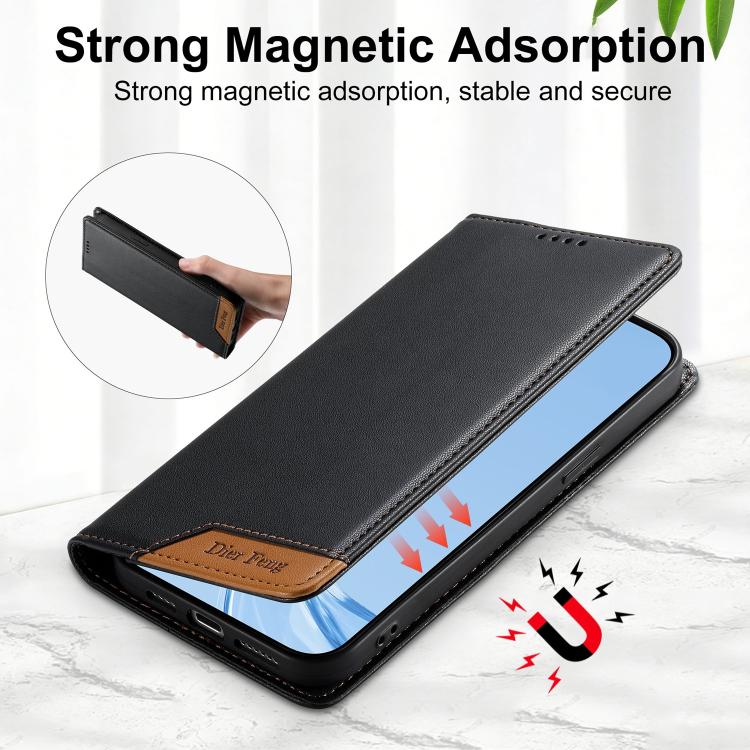 Custodia per telefono Dierfeng in ecopelle con magnete e RFID ad alta resistenza, For iPhone 14 Pro Max, For iPhone SE 2022 / SE 2020 / 8 / 7, For iPhone 13 Pro Max, For iPhone 13 Pro