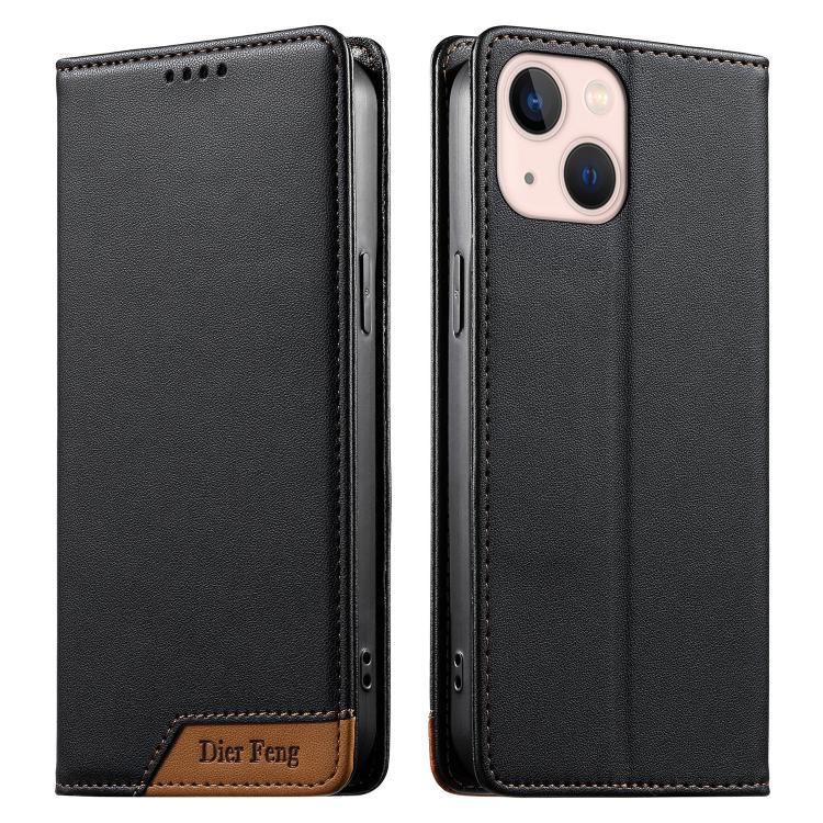 Custodia per telefono Dierfeng in ecopelle con magnete e RFID ad alta resistenza, For iPhone 13 mini, For iPhone 12 / 12 Pro, For iPhone 12 Pro Max, For iPhone 12 mini