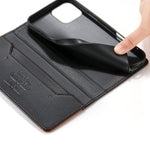 Custodia per telefono Dierfeng in ecopelle con magnete e RFID ad alta resistenza, For iPhone 13 mini, For iPhone 12 / 12 Pro, For iPhone 12 Pro Max, For iPhone 12 mini
