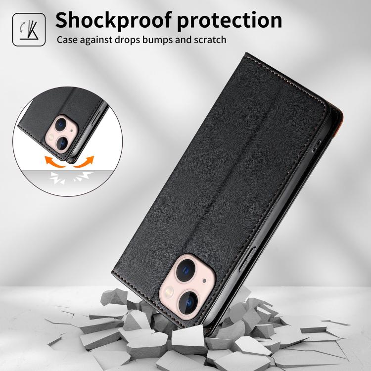 Custodia per telefono Dierfeng in ecopelle con magnete e RFID ad alta resistenza, For iPhone 13 mini, For iPhone 12 / 12 Pro, For iPhone 12 Pro Max, For iPhone 12 mini