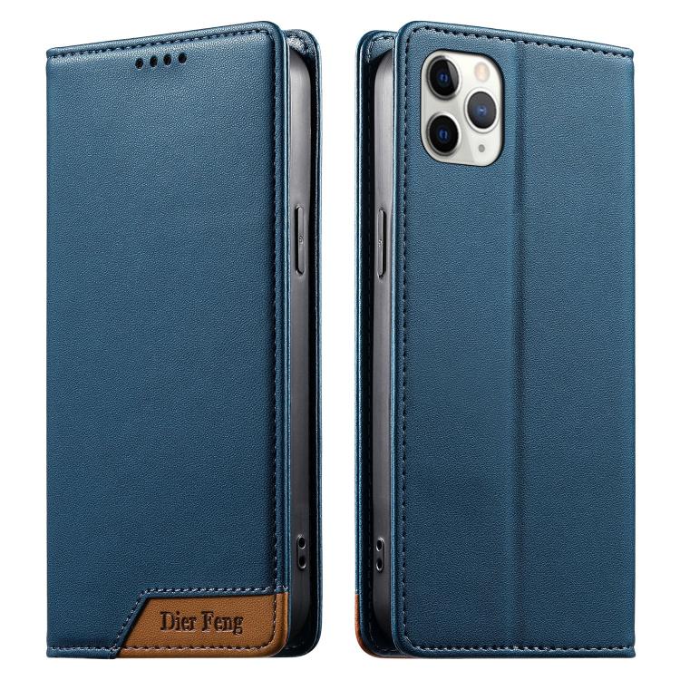 Custodia per telefono Dierfeng in ecopelle con magnete e RFID ad alta resistenza, For iPhone 11 Pro Max, For iPhone 11, For iPhone 11 Pro, For iPhone X / XS