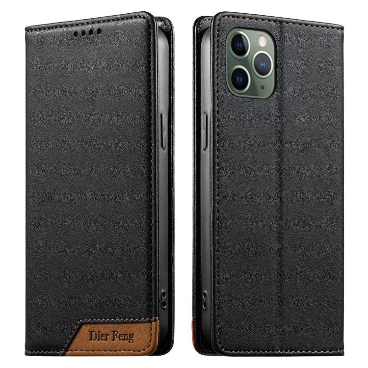 Custodia per telefono Dierfeng in ecopelle con magnete e RFID ad alta resistenza, For iPhone 11 Pro Max, For iPhone 11, For iPhone 11 Pro, For iPhone X / XS