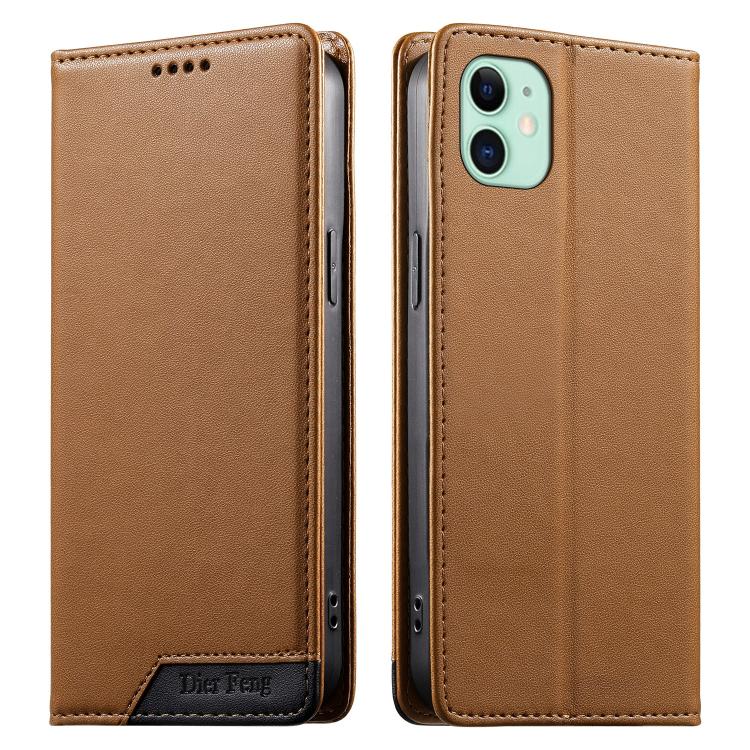 Custodia per telefono Dierfeng in ecopelle con magnete e RFID ad alta resistenza, For iPhone 11 Pro Max, For iPhone 11, For iPhone 11 Pro, For iPhone X / XS